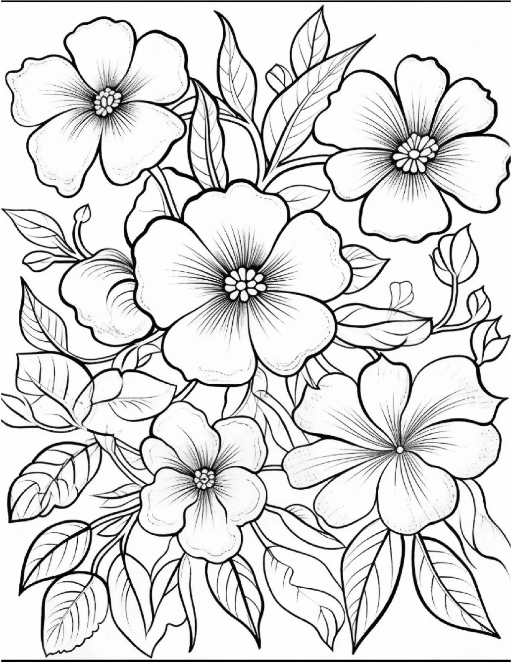 Desenhos de Flores Relaxantes para colorir 53
