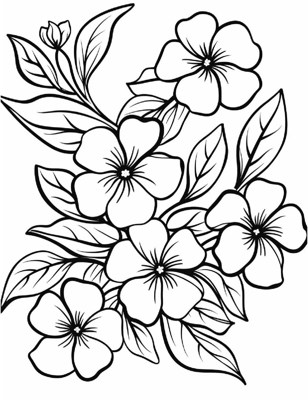 Desenhos de Flores Relaxantes para colorir 54