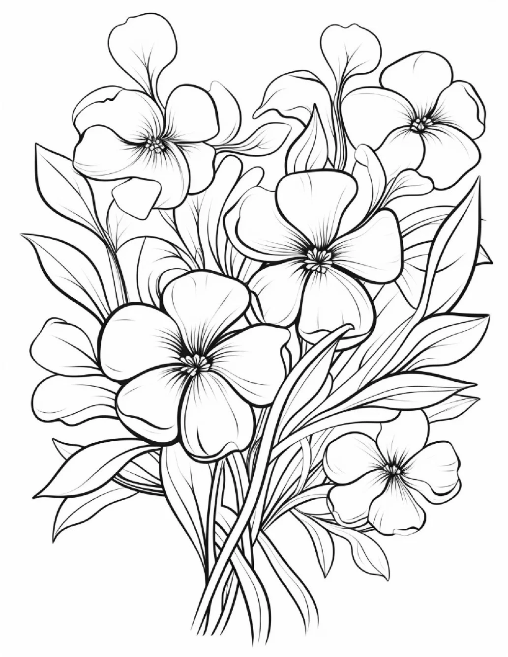 Desenhos de Flores Relaxantes para colorir 55