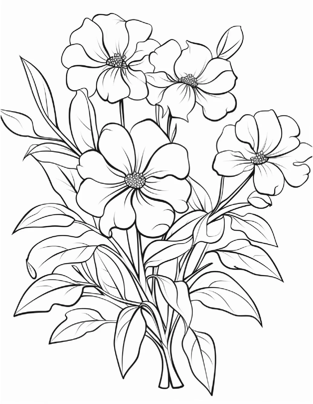 Desenhos de Flores Relaxantes para colorir 56