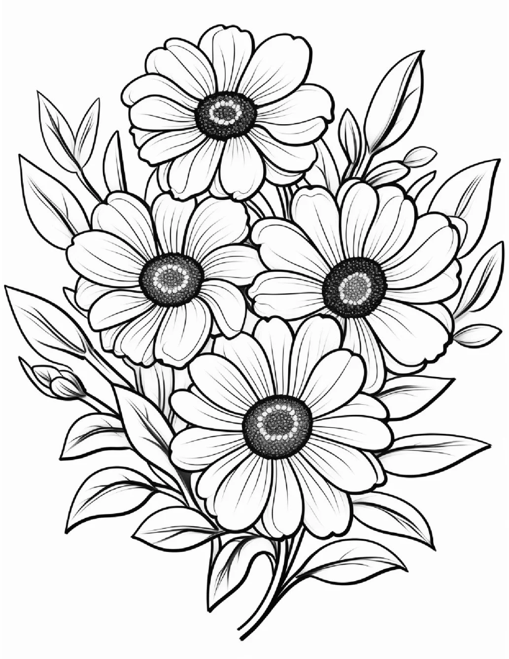Desenhos de Flores Relaxantes para colorir 58