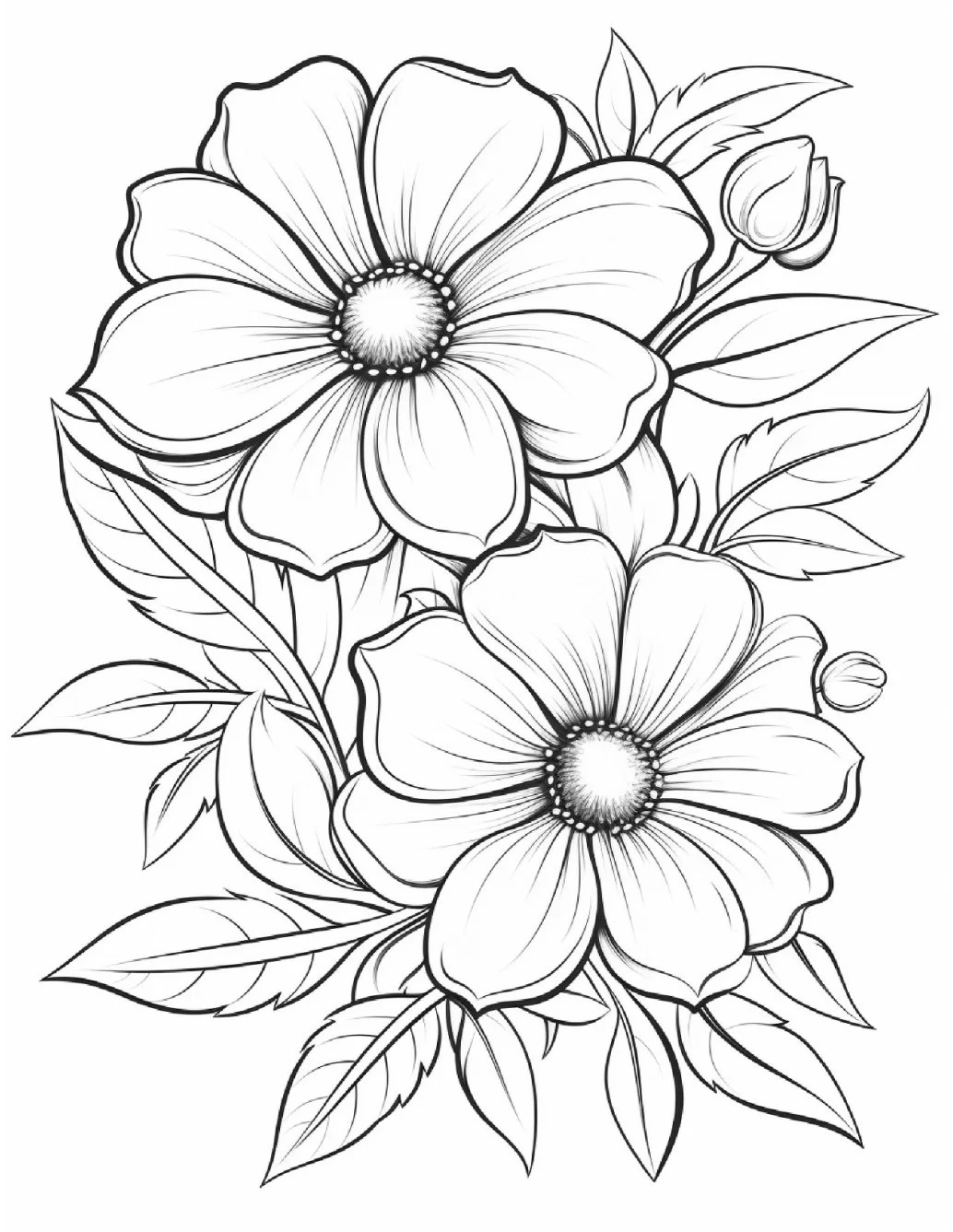 Desenhos de Flores Relaxantes para colorir 59