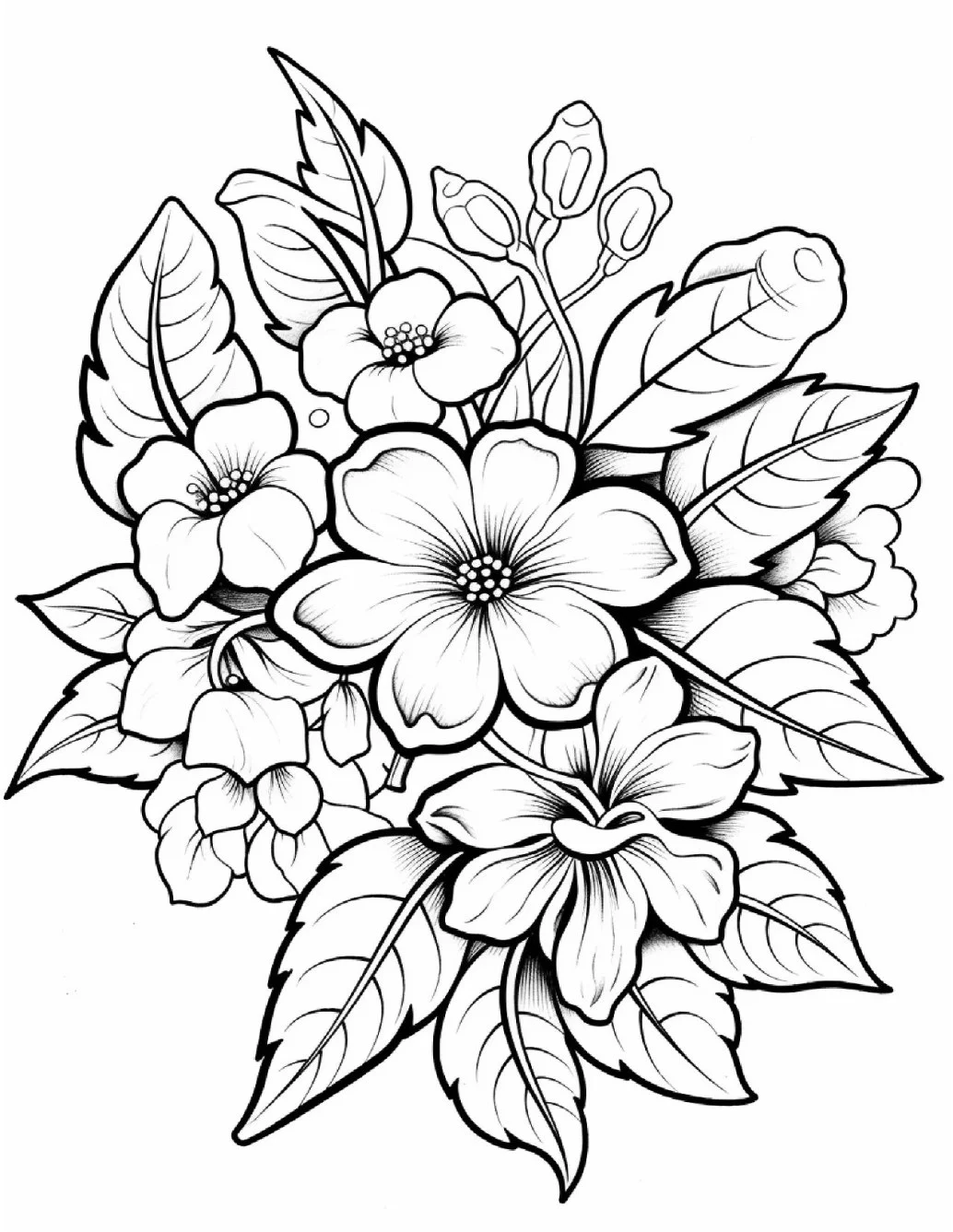 Desenhos de Flores Relaxantes para colorir 6
