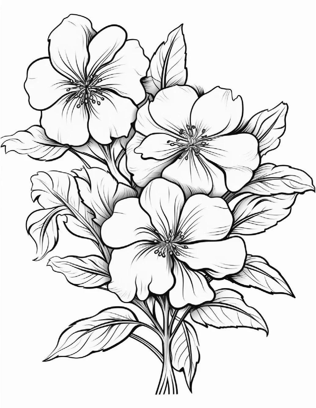 Desenhos de Flores Relaxantes para colorir 60