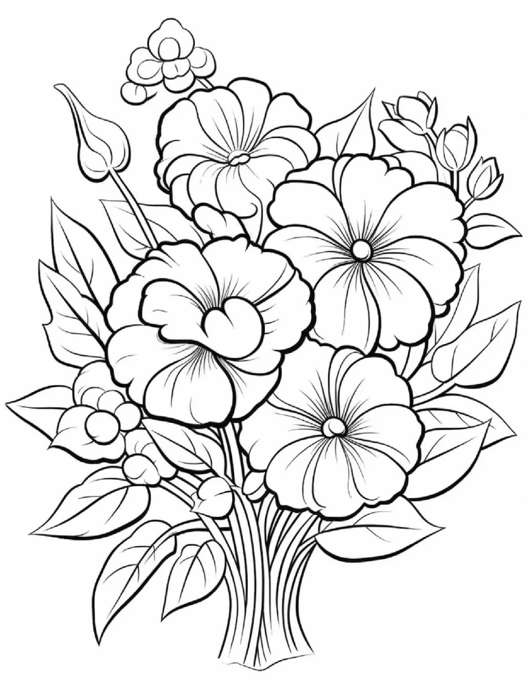 Desenhos de Flores Relaxantes para colorir 62
