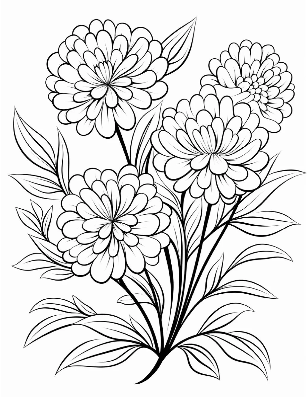 Desenhos de Flores Relaxantes para colorir 63