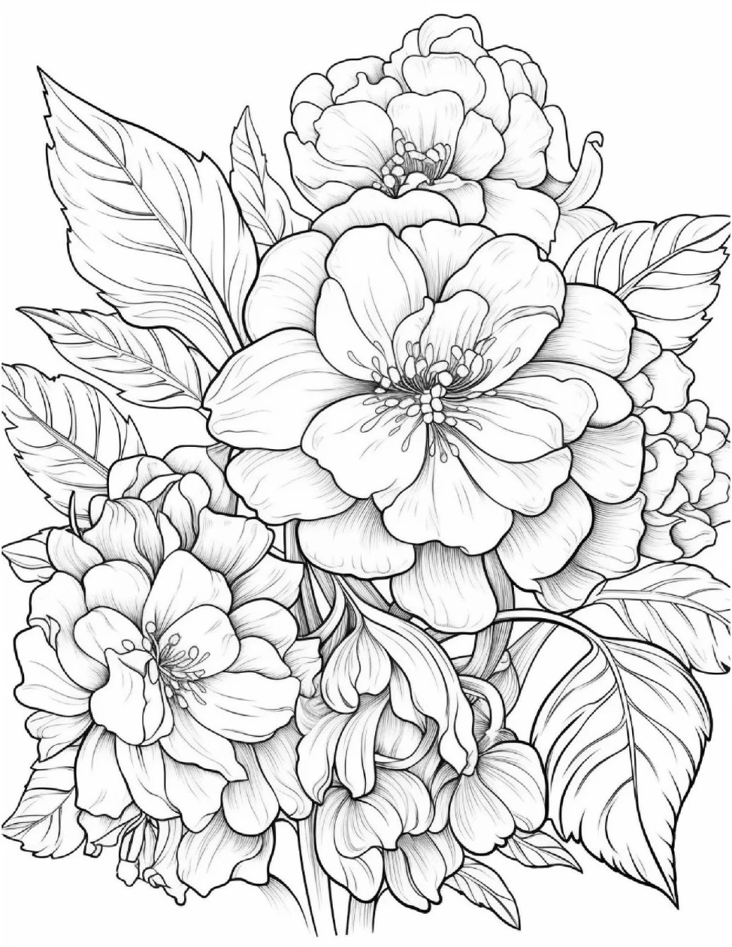 Desenhos de Flores Relaxantes para colorir 65