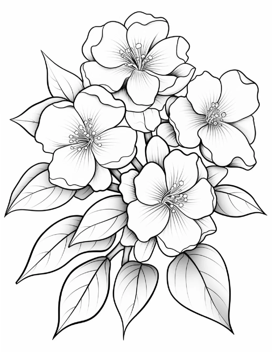 Desenhos de Flores Relaxantes para colorir 67