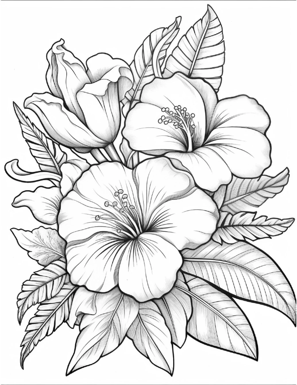 Desenhos de Flores Relaxantes para colorir 68