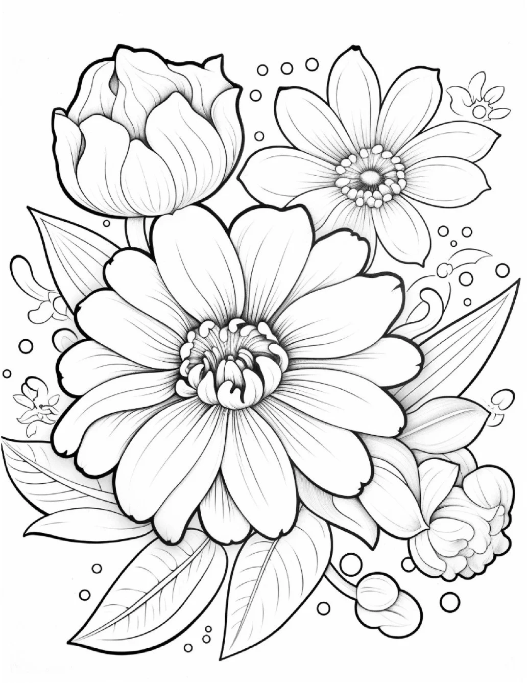 Desenhos de Flores Relaxantes para colorir 69