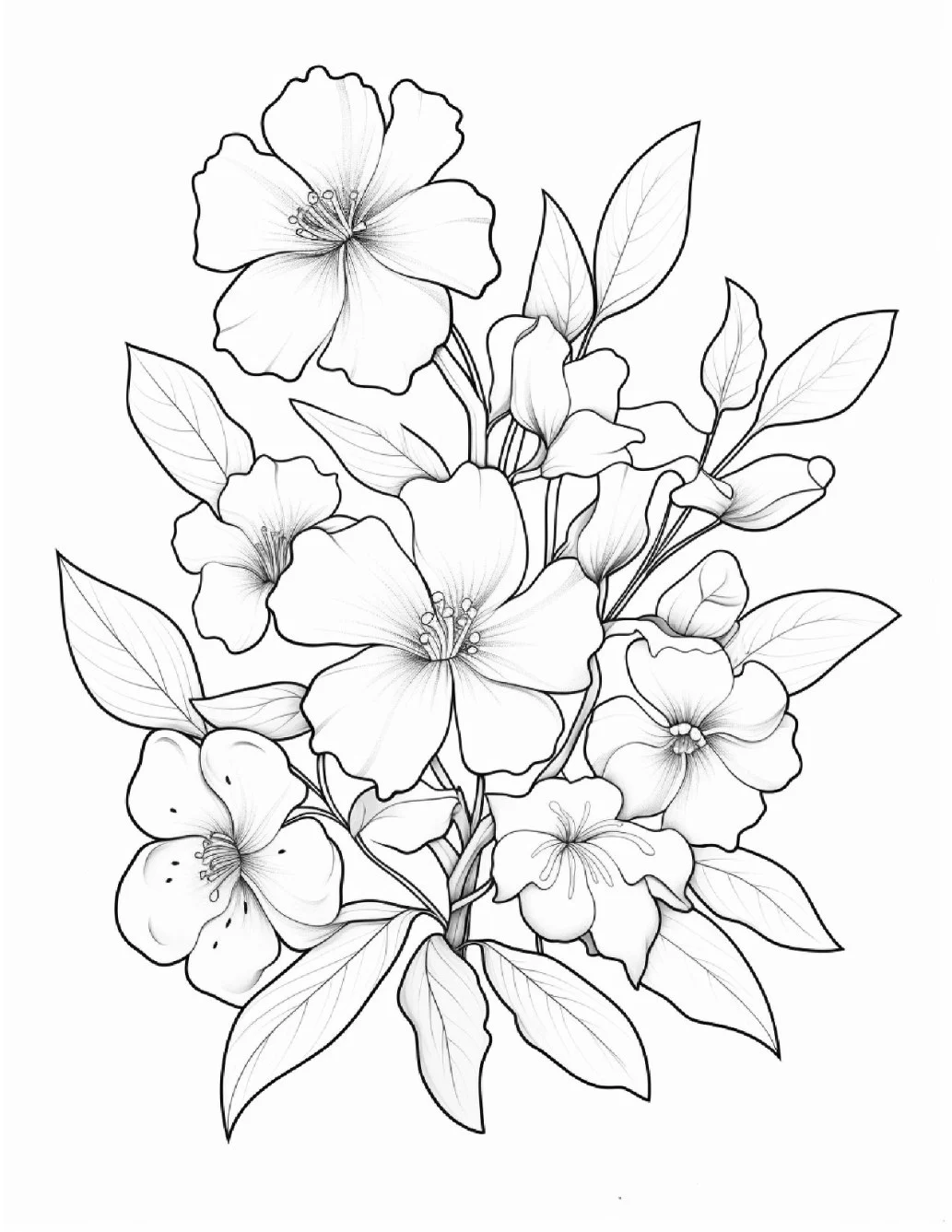 Desenhos de Flores Relaxantes para colorir 70