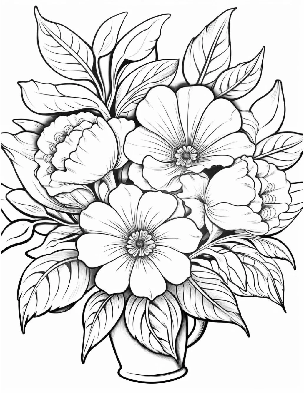 Desenhos de Flores Relaxantes para colorir 71