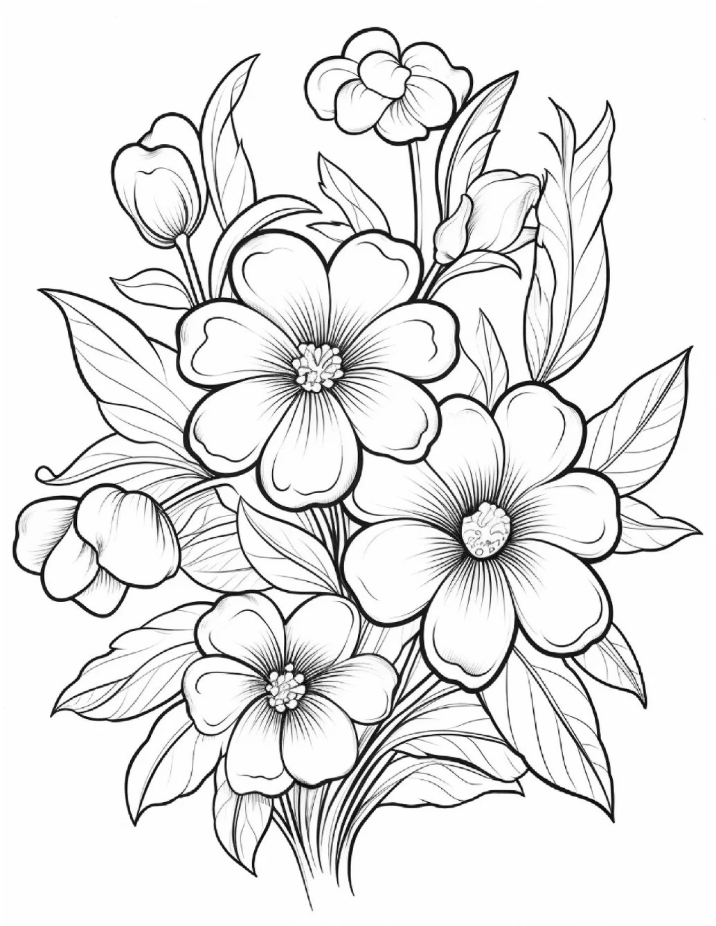 Desenhos de Flores Relaxantes para colorir 72