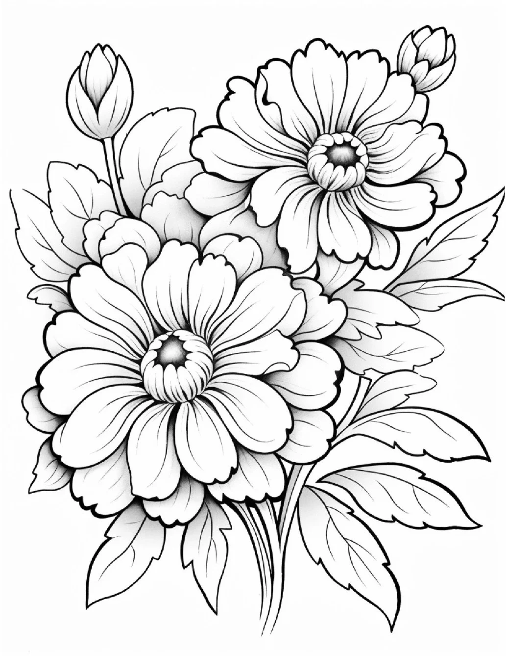 Desenhos de Flores Relaxantes para colorir 73