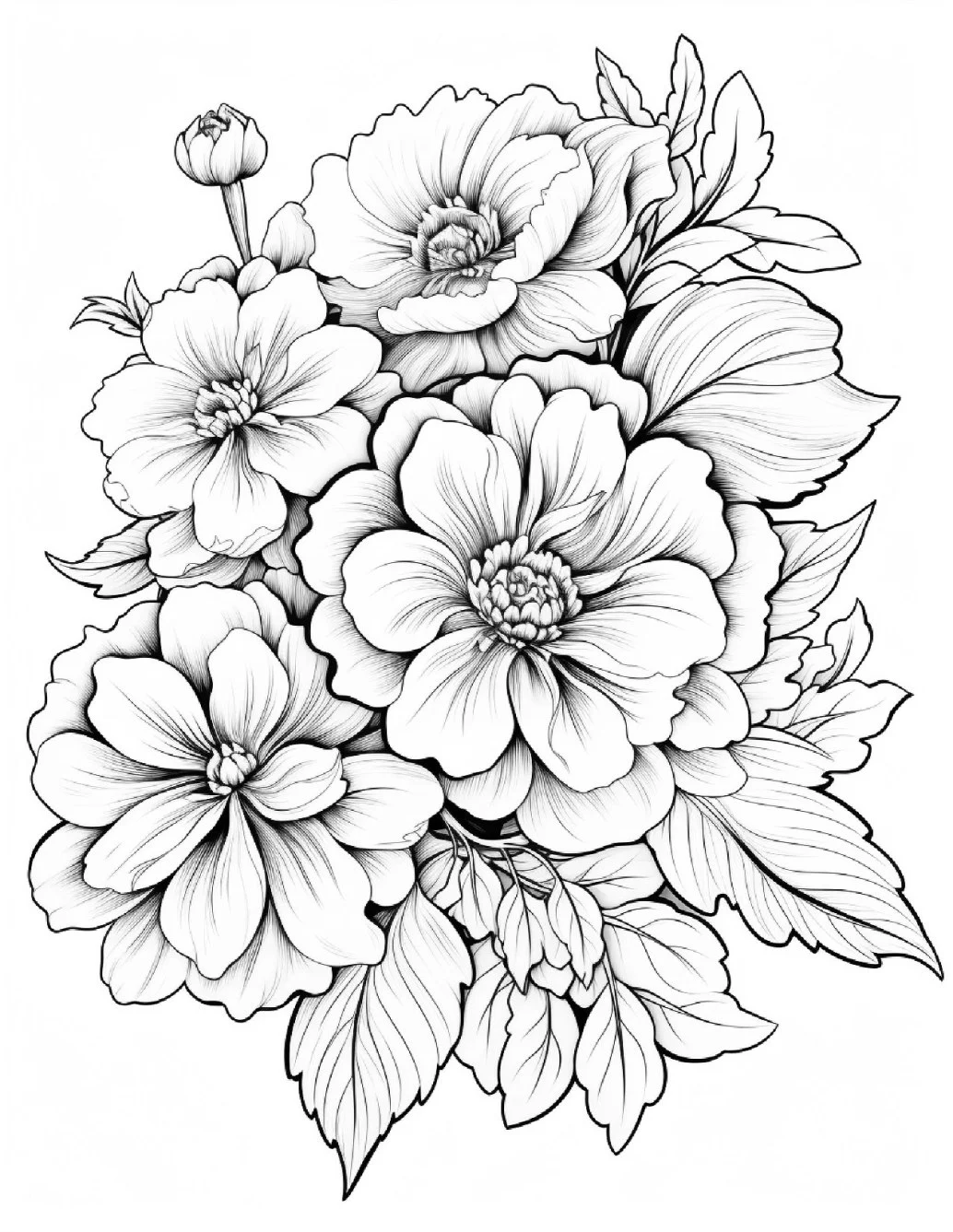 Desenhos de Flores Relaxantes para colorir 78