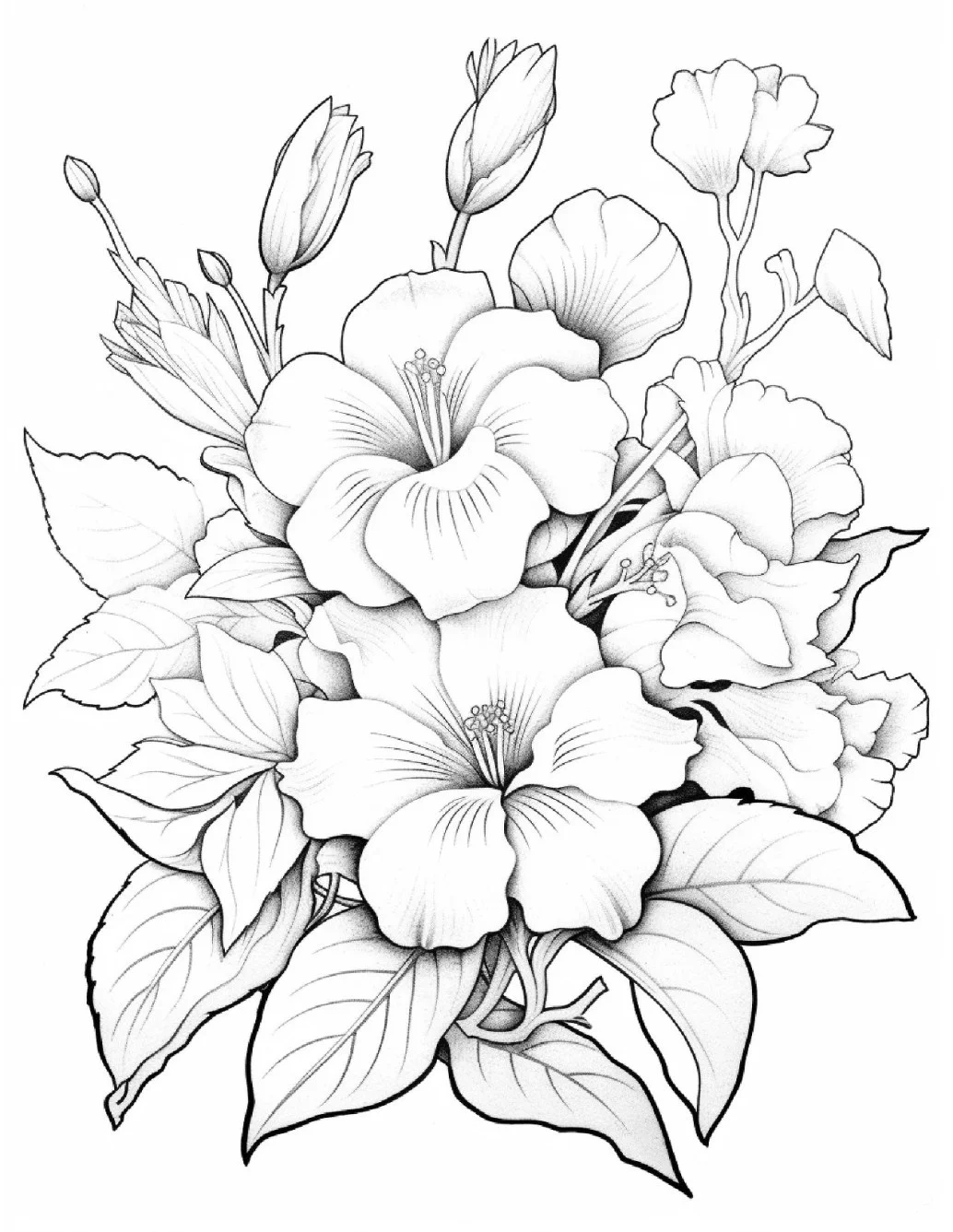 Desenhos de Flores Relaxantes para colorir 8