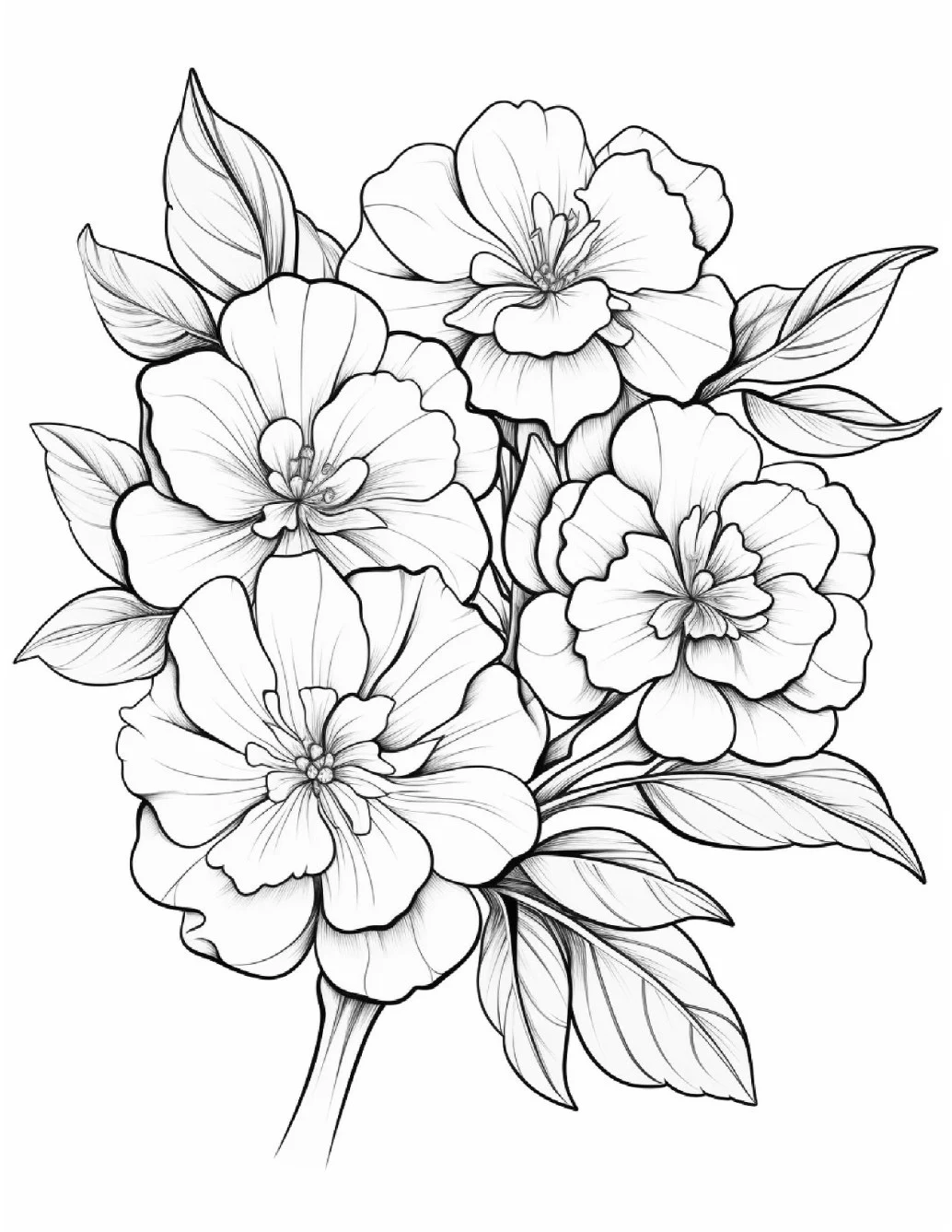 Desenhos de Flores Relaxantes para colorir 81