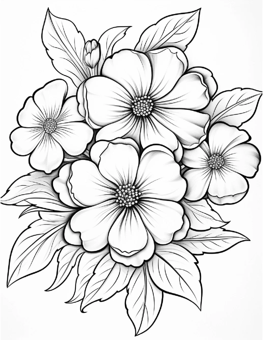Flores Relaxantes para colorir