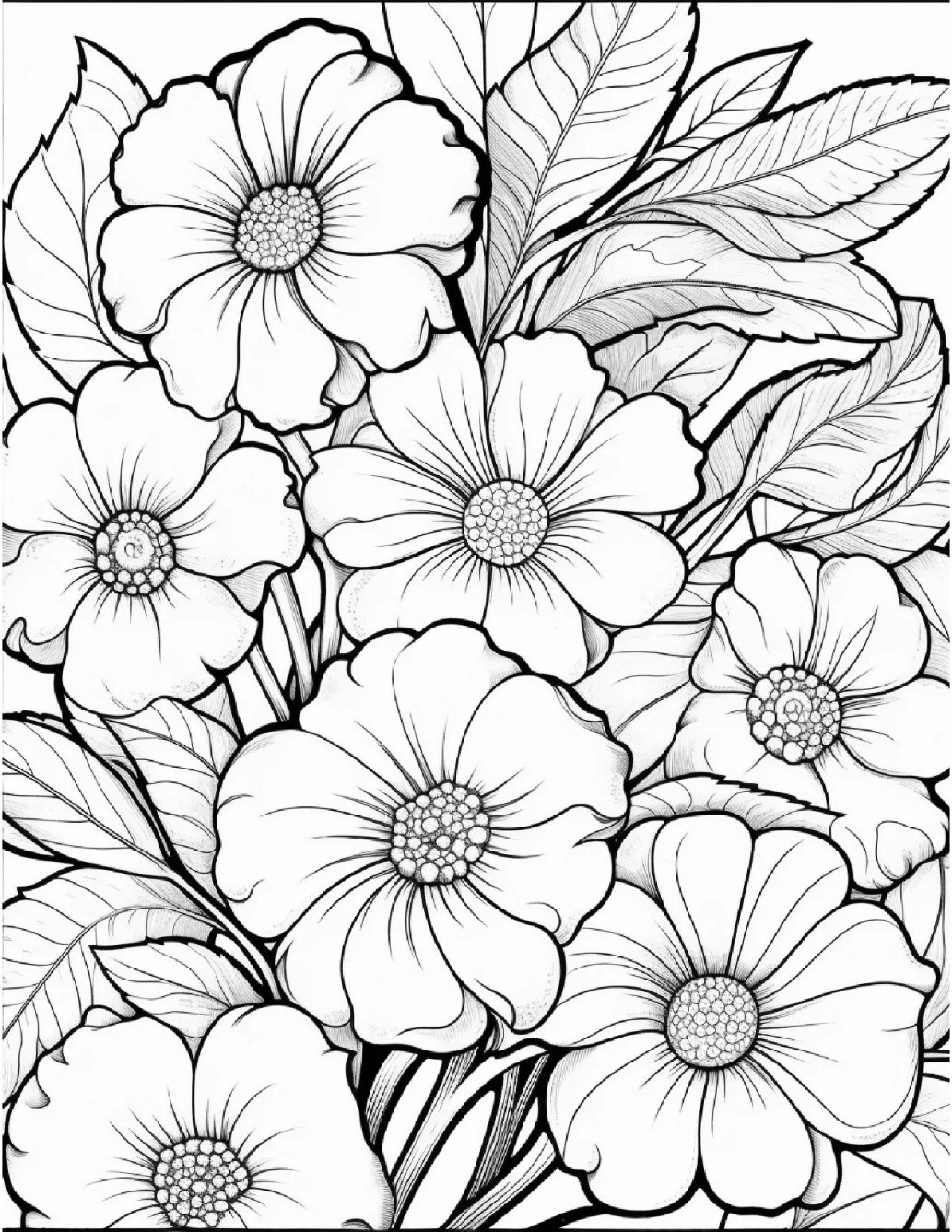 Desenhos de Flores Relaxantes para colorir 9