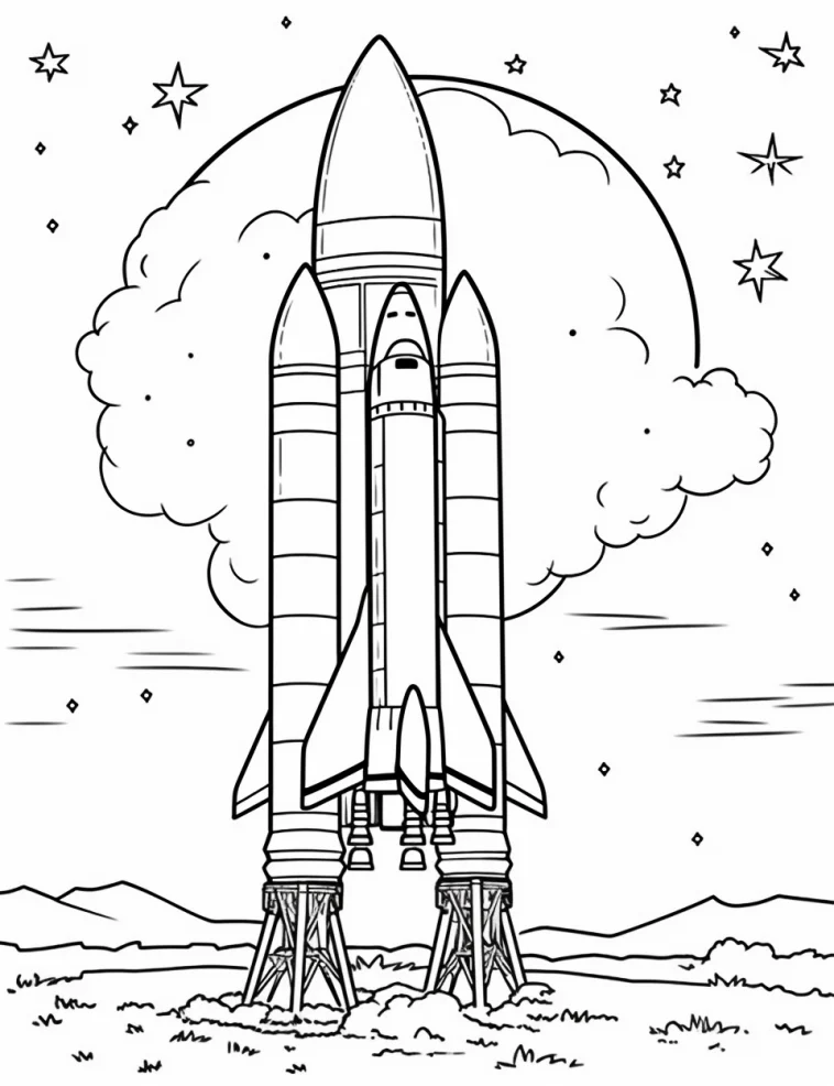 Desenhos de Foguetes para colorir 1