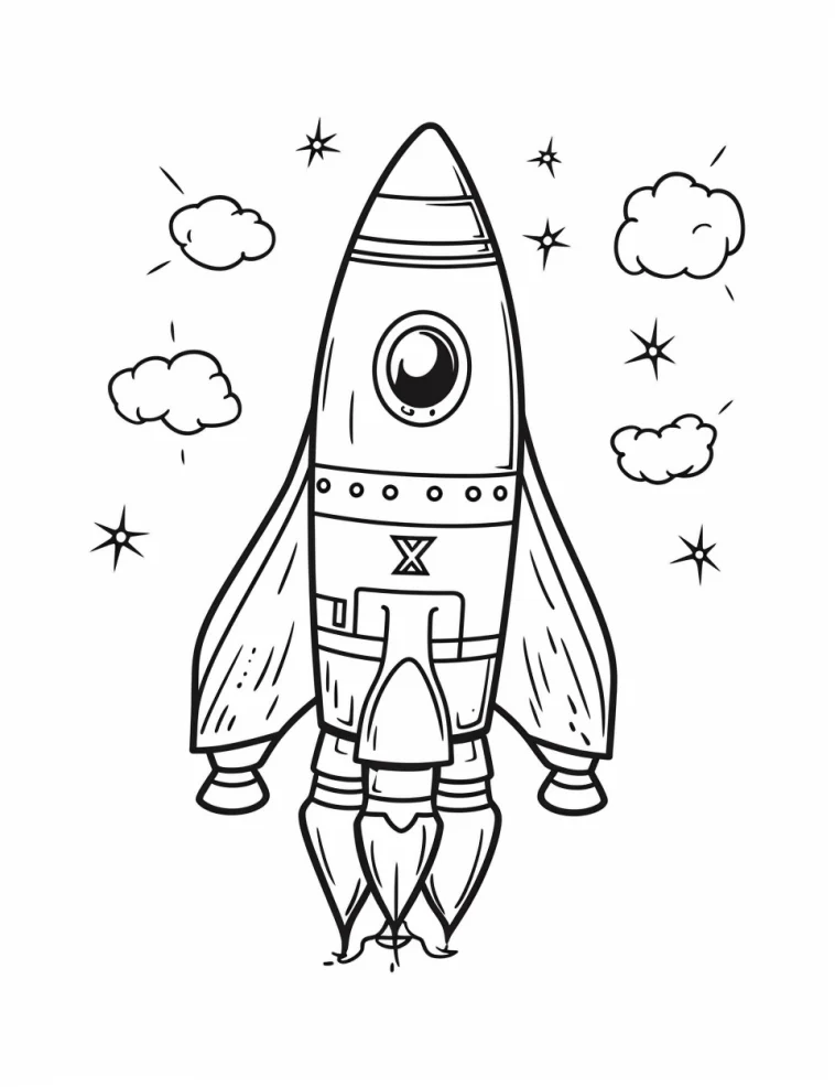 Desenhos de Foguetes para colorir 13
