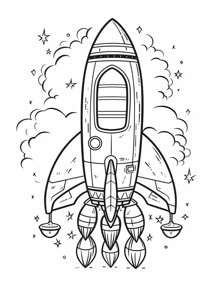 Desenhos de Foguetes para colorir 22