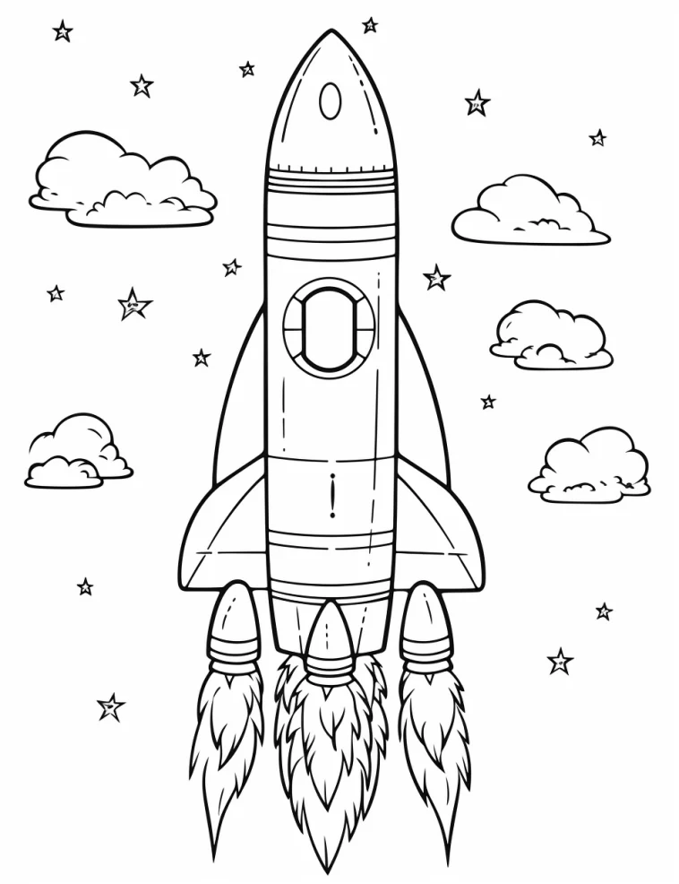 Desenhos de Foguetes para colorir 26