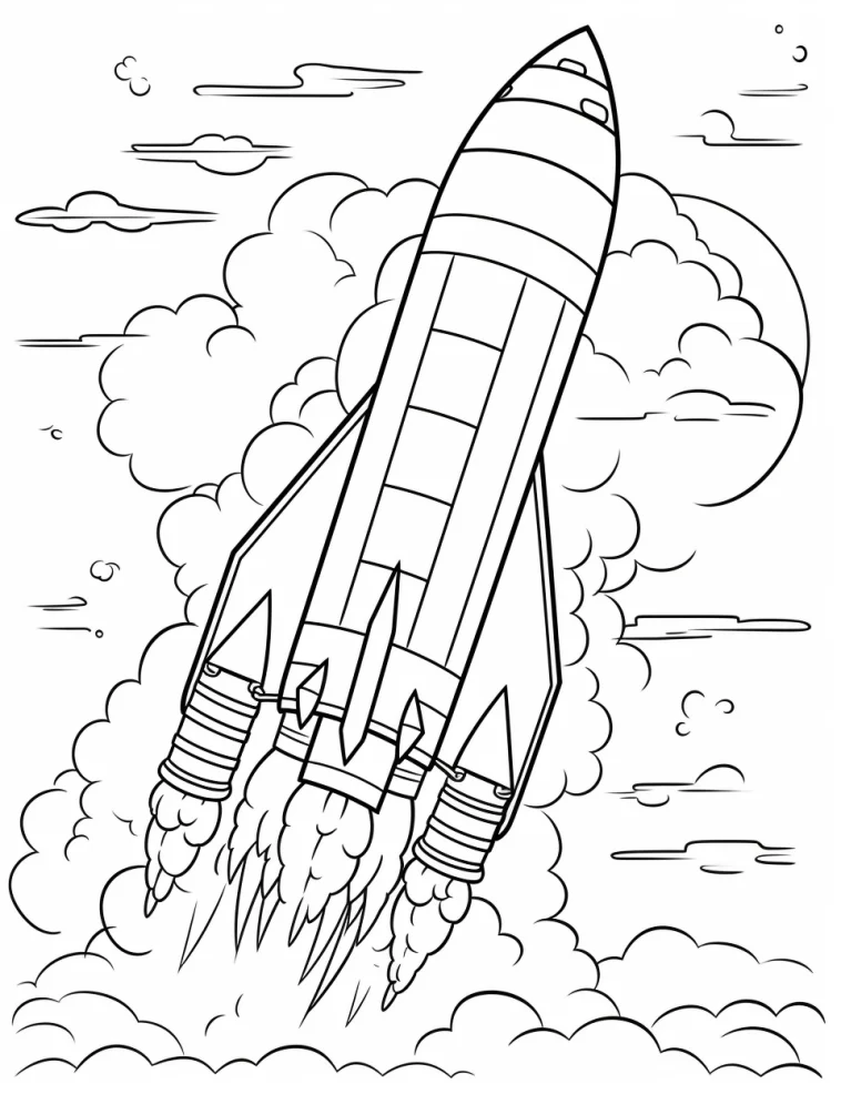 Desenhos de Foguetes para colorir 27