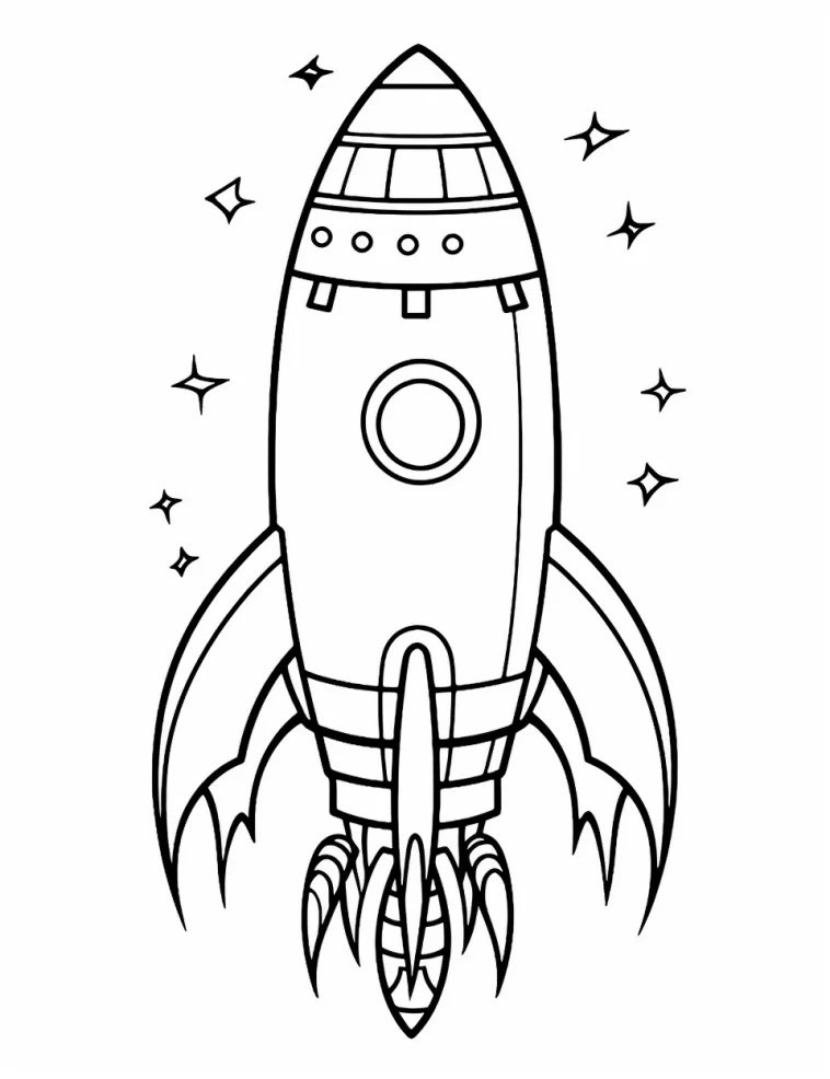 Desenhos de Foguetes para colorir 6