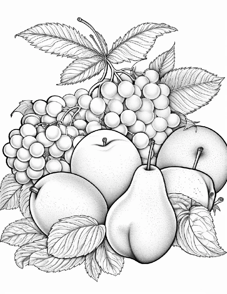 Desenhos de Frutas para colorir 13