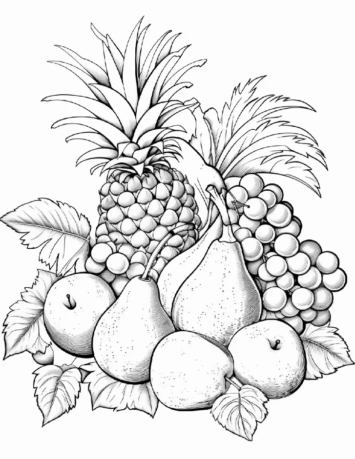 Desenhos de Frutas para colorir 19