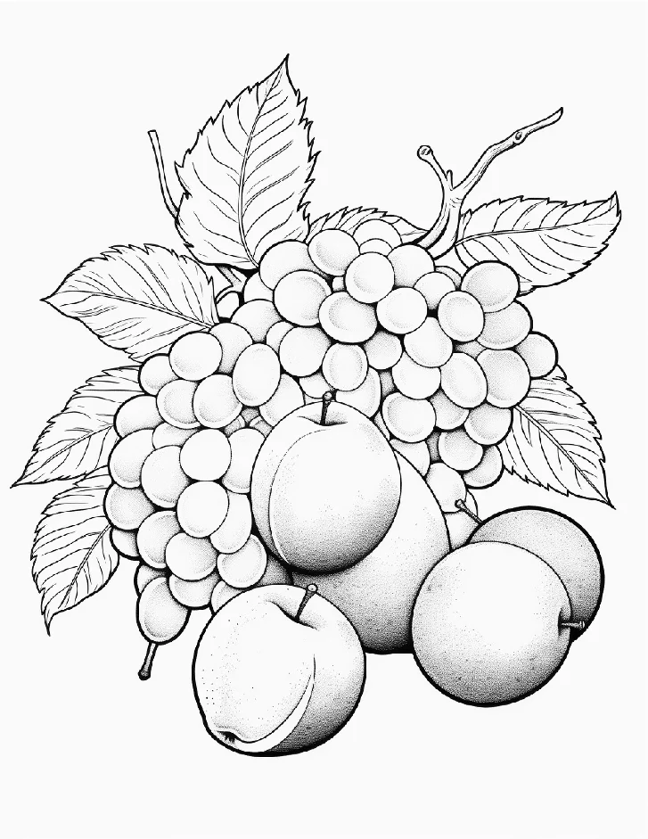 Desenhos de Frutas para colorir 2