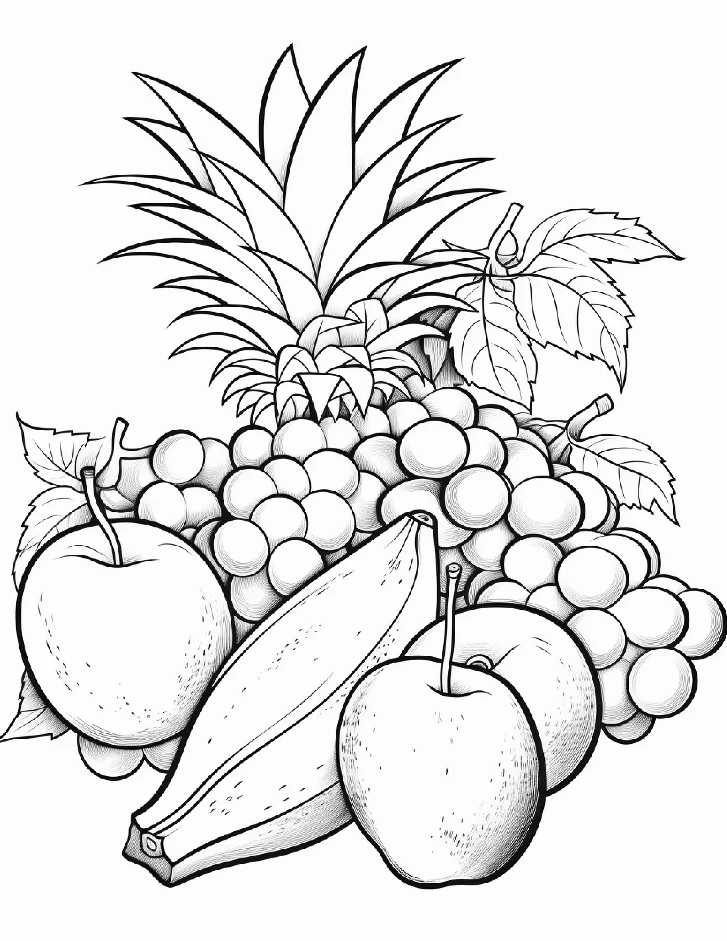 Frutas para colorir
