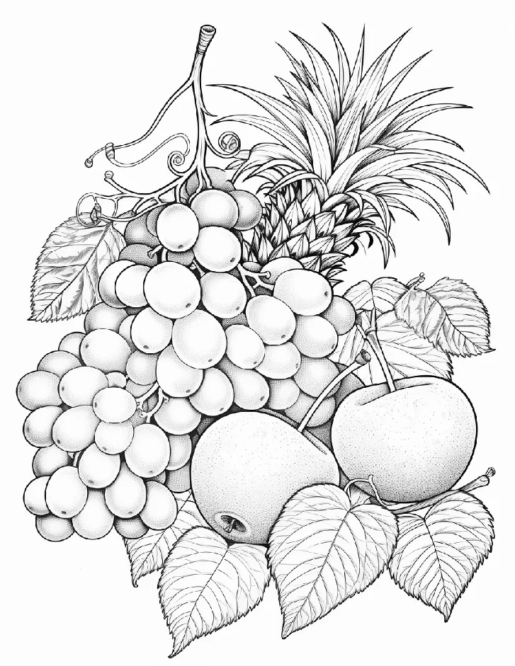 Desenhos de Frutas para colorir 6