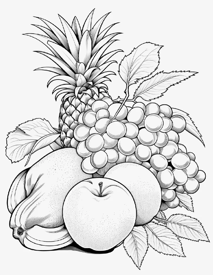 Desenhos de Frutas para colorir 8