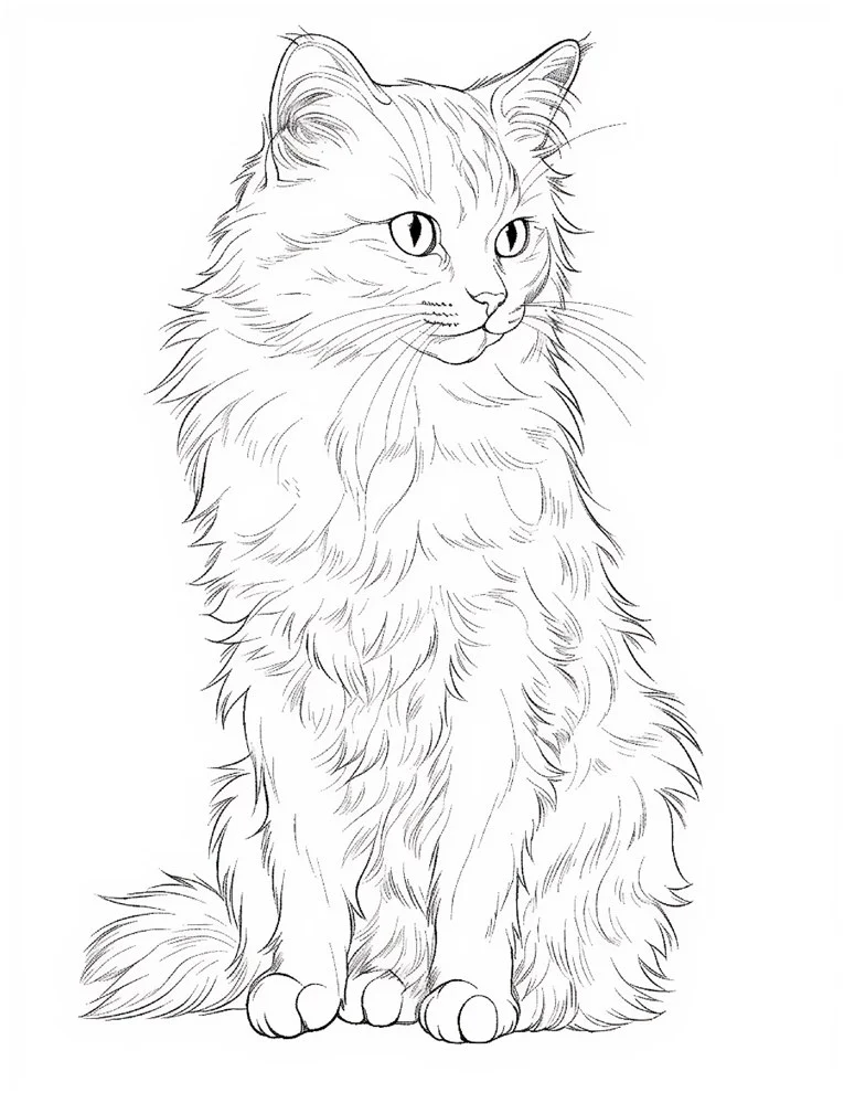Desenhos de Gatos para colorir 1