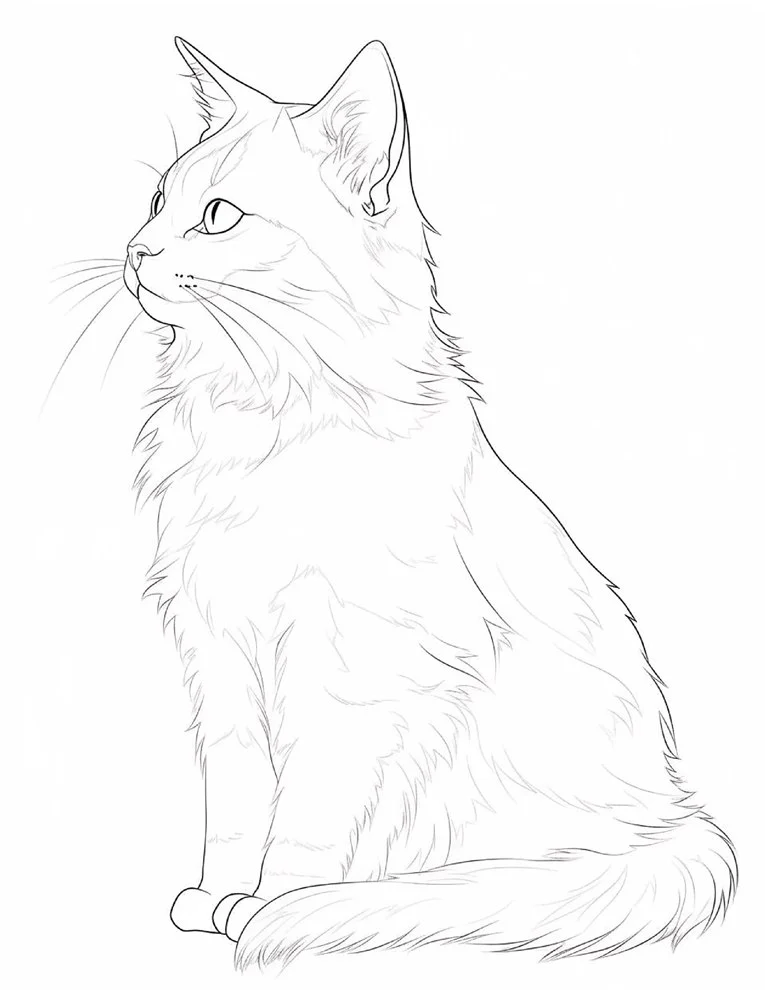 Desenhos de Gatos para colorir 11