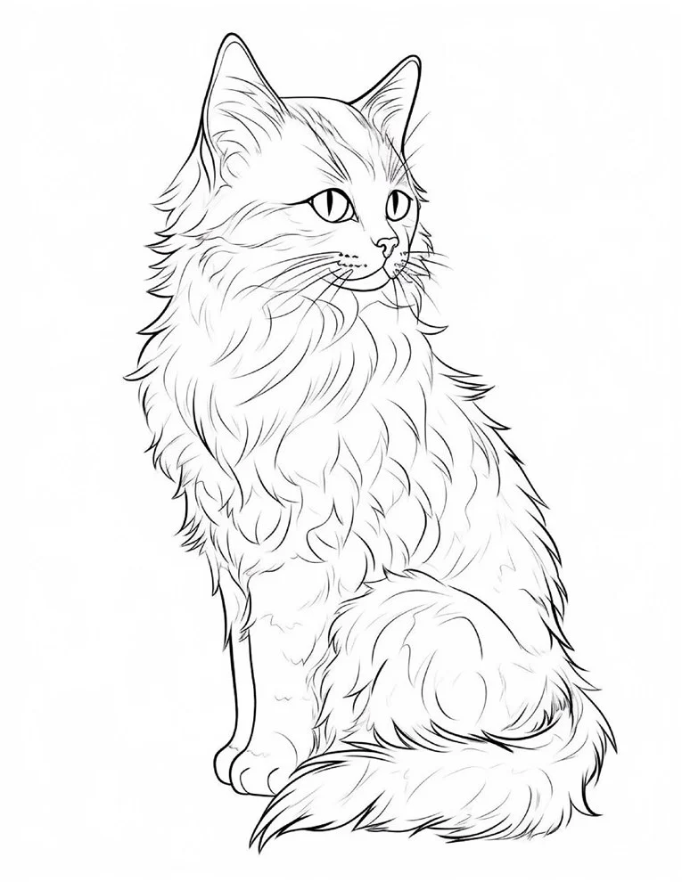 Desenhos de Gatos para colorir 12