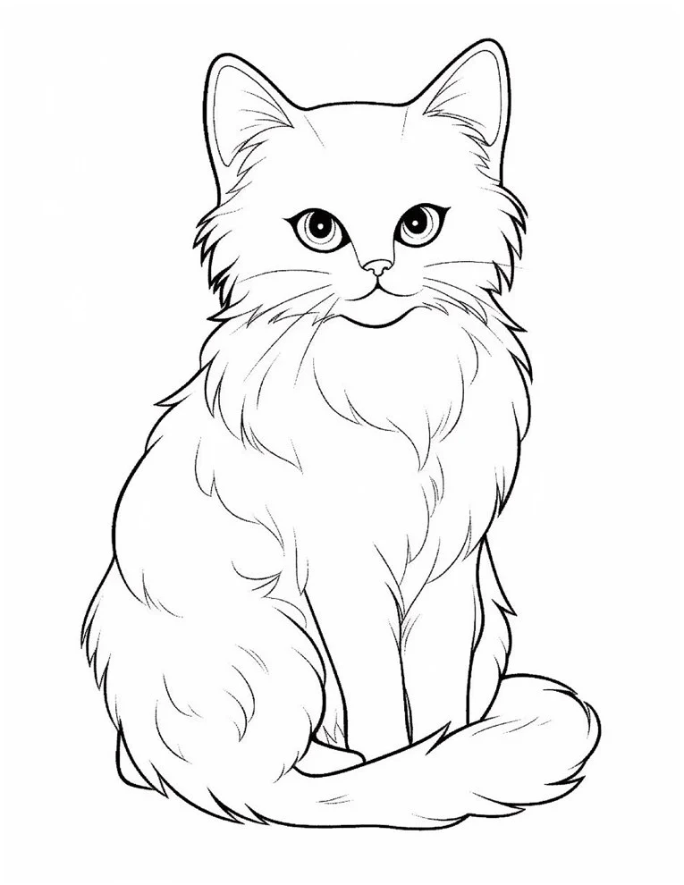 Desenhos de Gatos para colorir 13