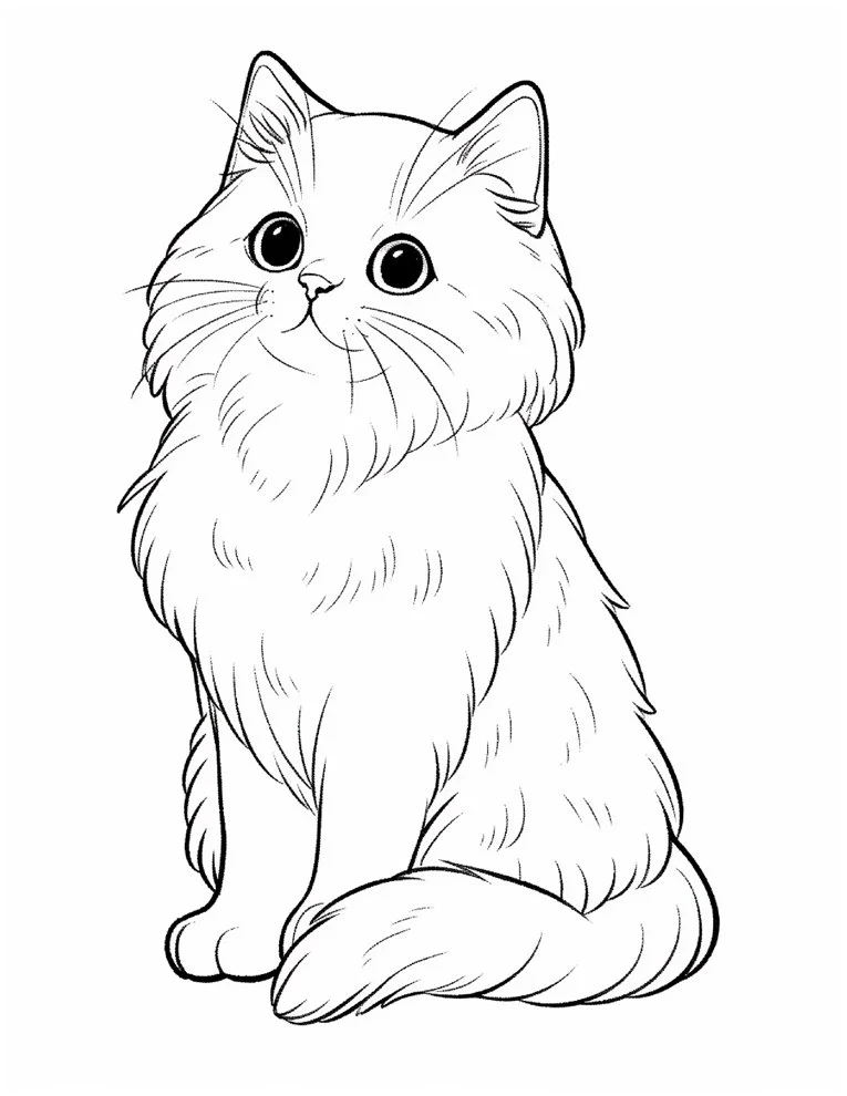 Desenhos de Gatos para colorir 14