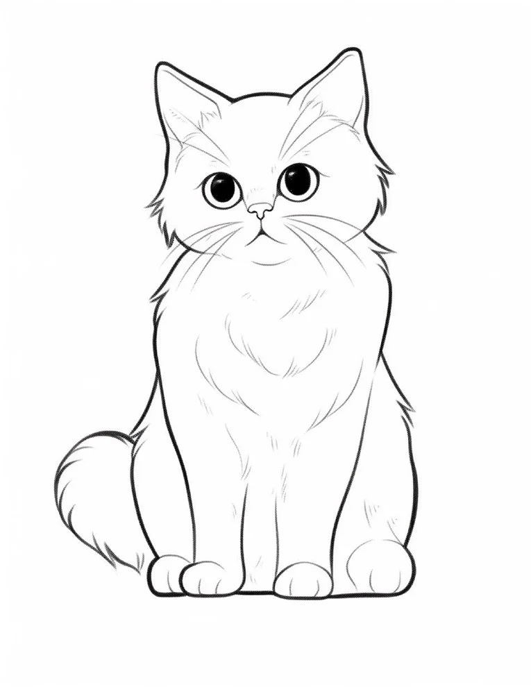 Desenhos de Gatos para colorir 15