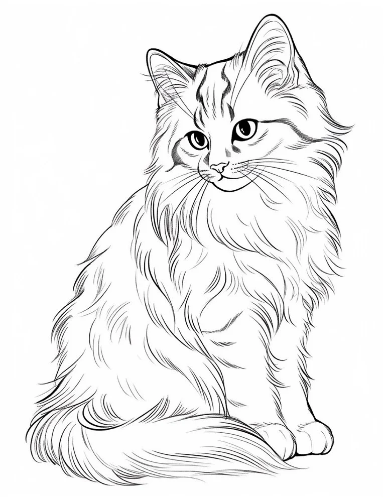 Desenhos de Gatos para colorir 16