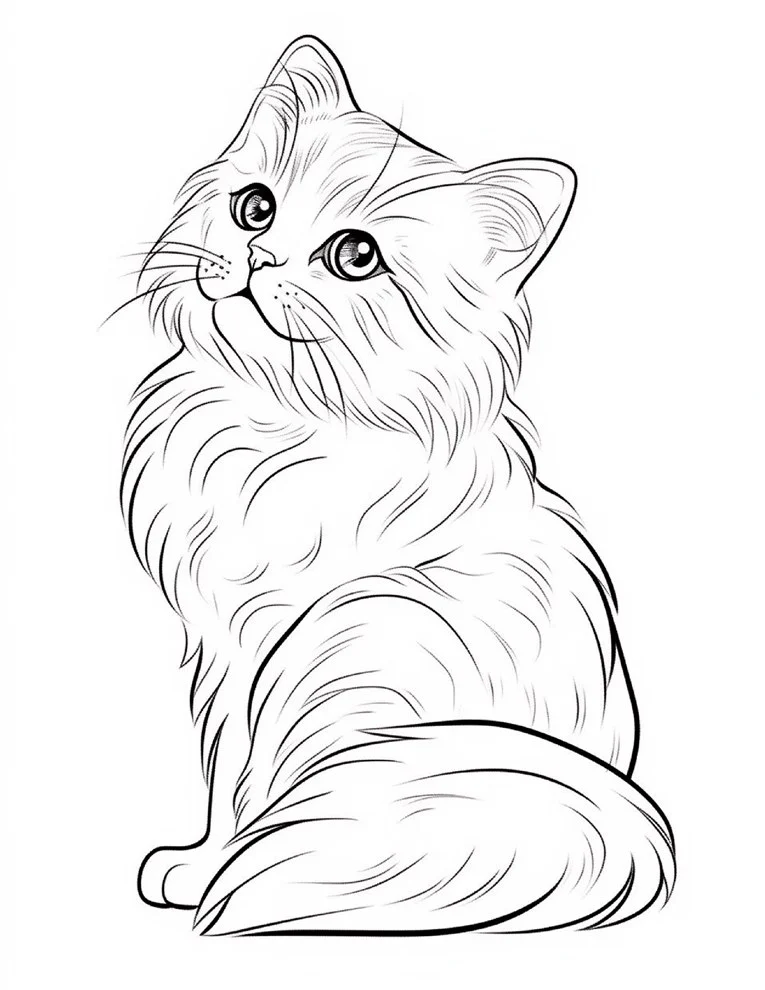 Desenhos de Gatos para colorir 17