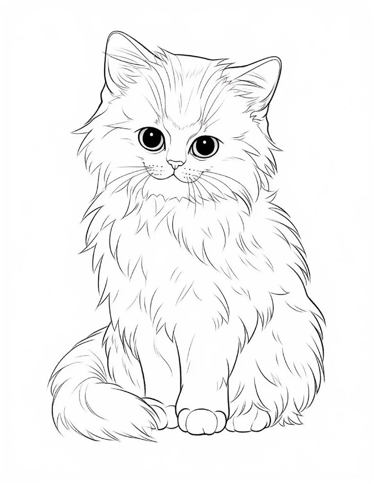 Desenhos de Gatos para colorir 18