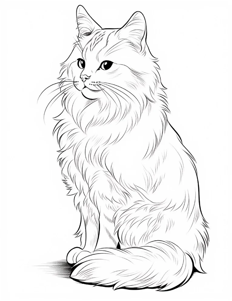 Desenhos de Gatos para colorir 19