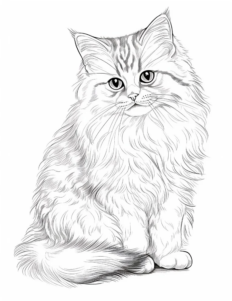 Desenhos de Gatos para colorir 2