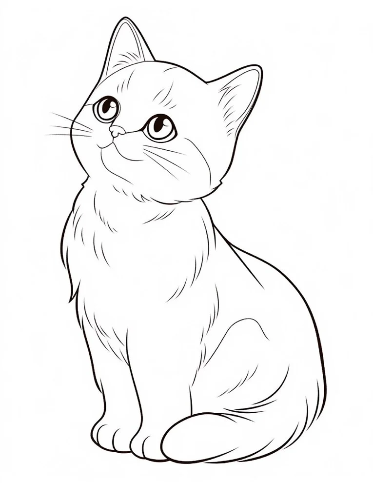 Desenhos de Gatos para colorir 20