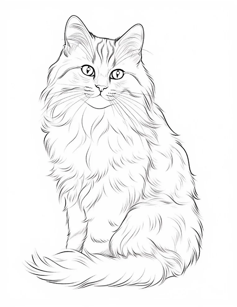 Desenhos de Gatos para colorir 21
