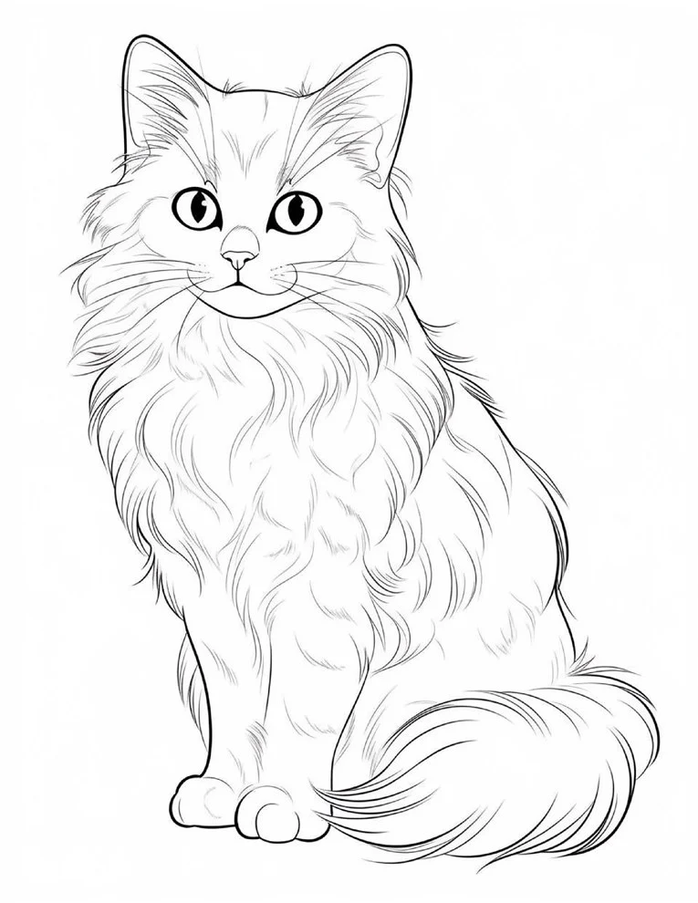 Desenhos de Gatos para colorir 22