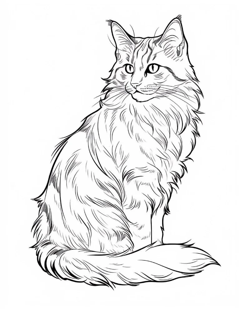 Desenhos de Gatos para colorir 23